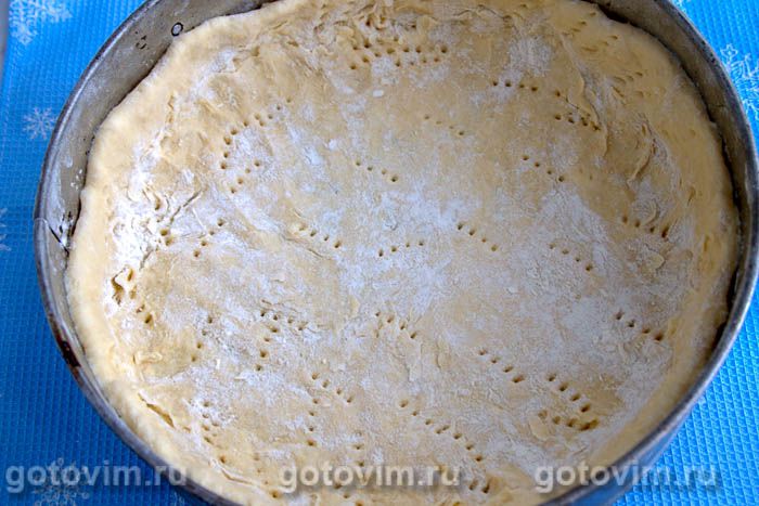 Фотографии рецепта Пирог из песочного теста на пиве с грибами и сыром, 05 Пирог из песочного теста на пиве с грибами и сыром, Шаг 05