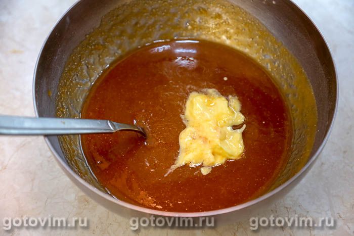 Фотографии рецепта Отрывной тыквенный пирог с корицей и сладкой глазурь, 04 Отрывной тыквенный пирог с корицей и сладкой глазурь, Шаг 04