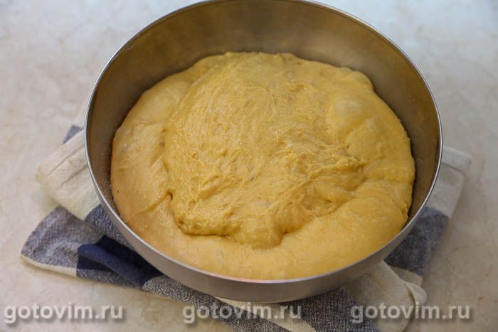 Фотографии рецепта Отрывной тыквенный пирог с корицей и сладкой глазурь, 08 Отрывной тыквенный пирог с корицей и сладкой глазурь, Шаг 08