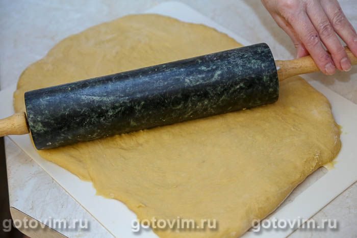 Фотографии рецепта Отрывной тыквенный пирог с корицей и сладкой глазурь, 09 Отрывной тыквенный пирог с корицей и сладкой глазурь, Шаг 09
