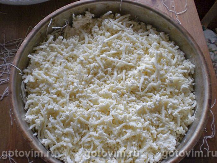 Фотографии рецепта Пирог с сыром из теста кадаиф , 04 Пирог с сыром из теста кадаиф , Шаг 04