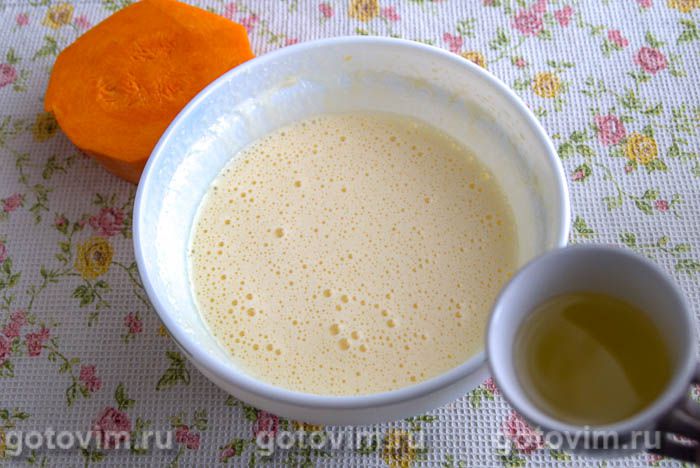 Фотографии рецепта Тыквенный пирог с орехами, 02 Тыквенный пирог с орехами, Шаг 02