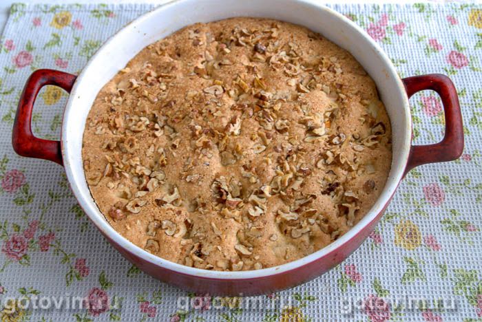 Фотографии рецепта Тыквенный пирог с орехами, 06 Тыквенный пирог с орехами, Шаг 06