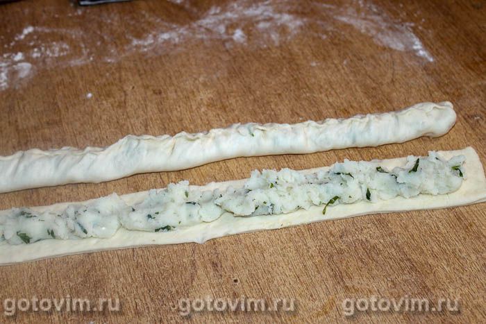 Фотографии рецепта Пирог-улитка с двумя начинками, 06 Пирог-улитка с двумя начинками, Шаг 06