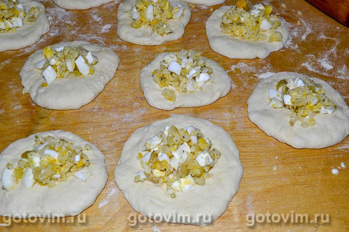 Фотографии рецепта Пирожки с рисом и яйцами, 06 Пирожки с рисом и яйцами, Шаг 06