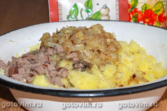 Фотографии рецепта Пирожки с печенью и картошкой, 02 Пирожки с печенью и картошкой, Шаг 02