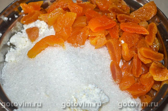 Фотографии рецепта Пирожки с творогом и курагой в духовке, 01 Пирожки с творогом и курагой в духовке, Шаг 01