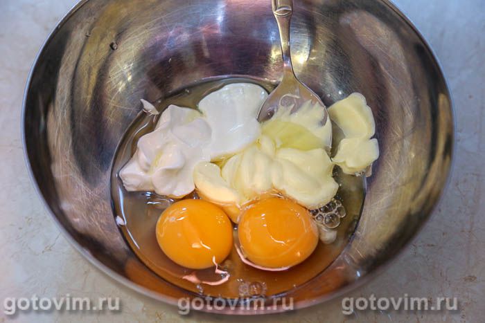Фотографии рецепта Пирог на сковороде с курицей и грибами, 06 Пирог на сковороде с курицей и грибами, Шаг 06