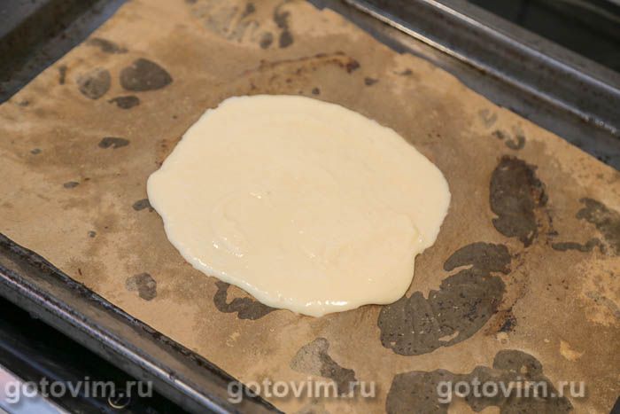 Фотографии рецепта Пицца на кефире с ветчиной, сыром, беконом и помидорами, 06 Пицца на кефире с ветчиной, сыром, беконом и помидорами, Шаг 06