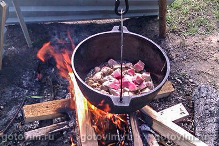 Фотографии рецепта Плов с черносливом на костре, 01 Плов с черносливом на костре, Шаг 01