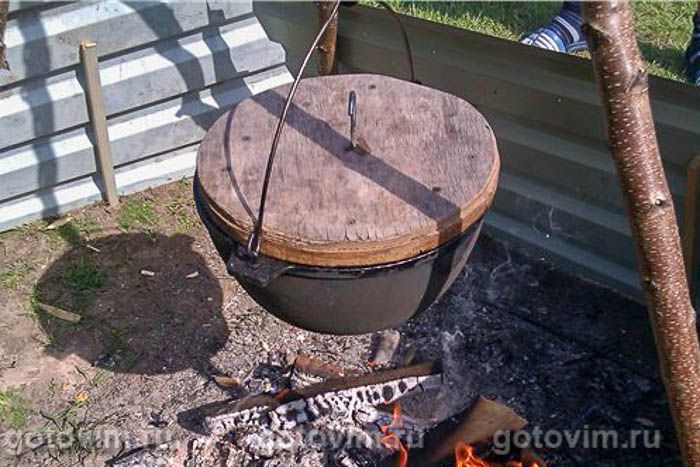 Фотографии рецепта Плов с черносливом на костре, 07 Плов с черносливом на костре, Шаг 07