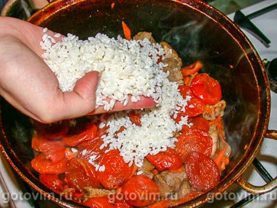 Фотографии рецепта Плов с курагой, 08 Плов с курагой, Шаг 08