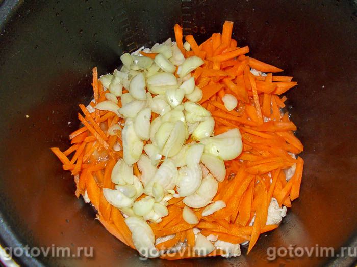 Фотографии рецепта Плов из перловки с курицей, 05 Плов из перловки с курицей, Шаг 05
