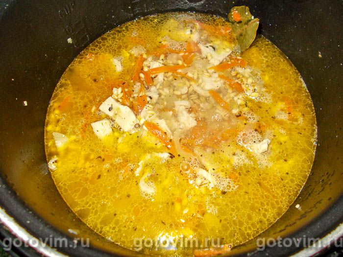 Фотографии рецепта Плов из перловки с курицей, 08 Плов из перловки с курицей, Шаг 08