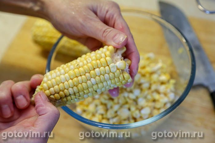 Фотографии рецепта Рис с мясом и свежей кукурузой , 02 Рис с мясом и свежей кукурузой , Шаг 02