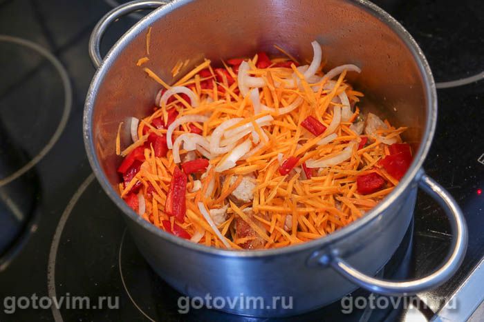 Фотографии рецепта Рис с мясом и свежей кукурузой , 06 Рис с мясом и свежей кукурузой , Шаг 06