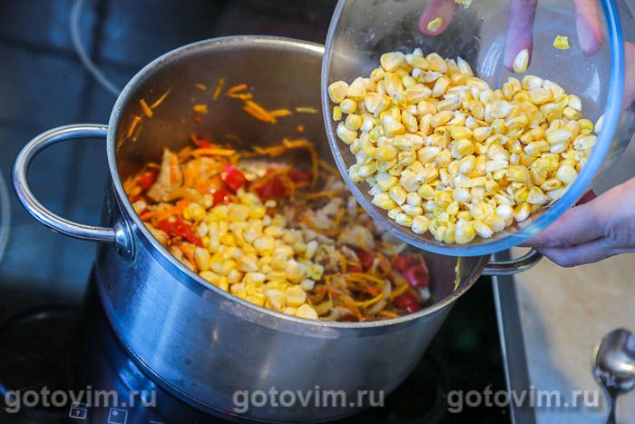 Фотографии рецепта Рис с мясом и свежей кукурузой , 07 Рис с мясом и свежей кукурузой , Шаг 07