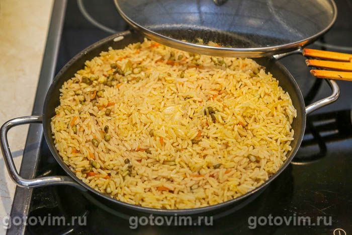 Фотографии рецепта Постный плов с рисом и машем, 10 Постный плов с рисом и машем, Шаг 10