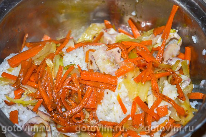 Фотографии рецепта Плов с кальмаром, 06 Плов с кальмаром, Шаг 06