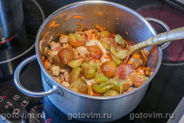 Фотографии рецепта Плов со свининой с алычой, 07 Плов со свининой с алычой, Шаг 07