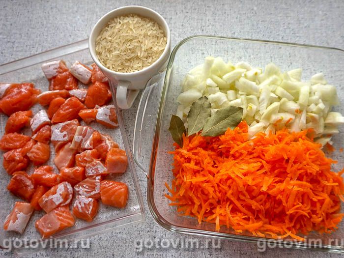 Фотографии рецепта Плов из тешек форели или семги, 01 Плов из тешек форели или семги, Шаг 01