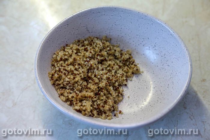 Фотографии рецепта Поке из киноа с куриной грудкой, авокадо и бобами эдамаме, 08 Поке из киноа с куриной грудкой, авокадо и бобами эдамаме, Шаг 08