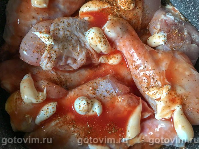 Фотографии рецепта «Полированные» куриные ножки в томатном соусе, 04 «Полированные» куриные ножки в томатном соусе, Шаг 04