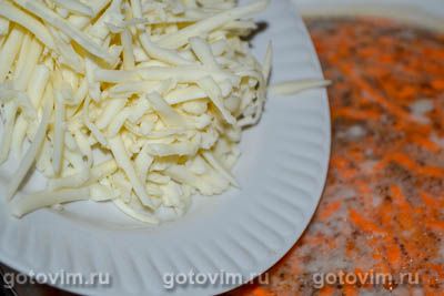 Фотографии рецепта Куриный суп с плавленым сыром и пшеном, 06 Куриный суп с плавленым сыром и пшеном, Шаг 06