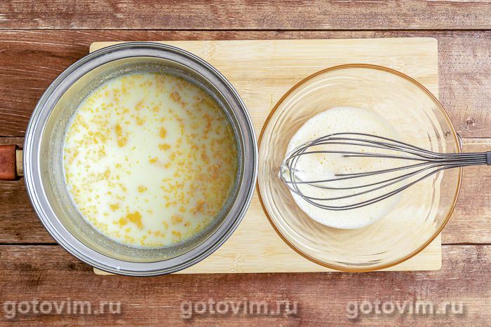 Фотографии рецепта Апельсиновый молочный пудинг , 03 Апельсиновый молочный пудинг , Шаг 03
