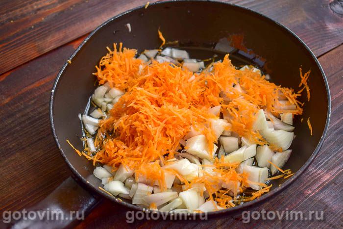 Фотографии рецепта Рагу из тыквы с мясным фаршем и овощами в мультиварке, 02 Рагу из тыквы с мясным фаршем и овощами в мультиварке, Шаг 02