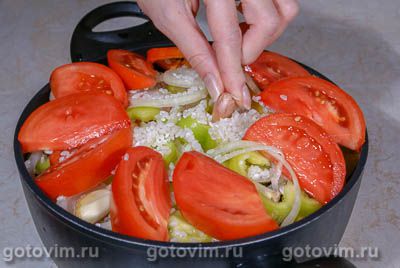 Фотографии рецепта Овощное рагу с рисом, 03 Овощное рагу с рисом, Шаг 03