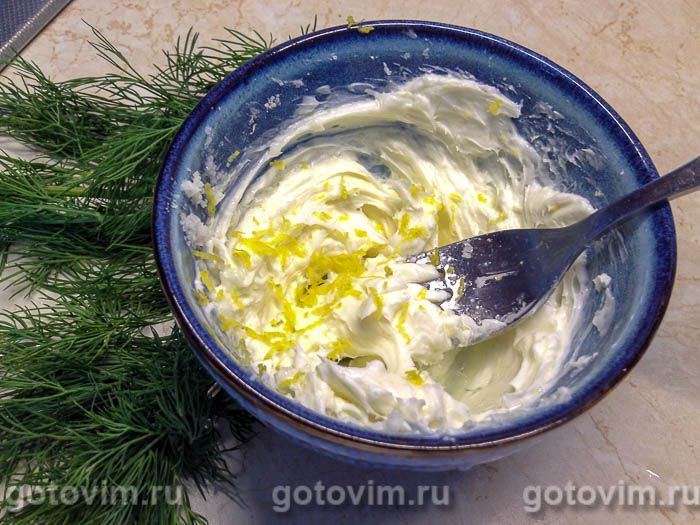 Фотографии рецепта Белый амур, запеченный с творожным сыром в фольге, 05 Белый амур, запеченный с творожным сыром в фольге, Шаг 05