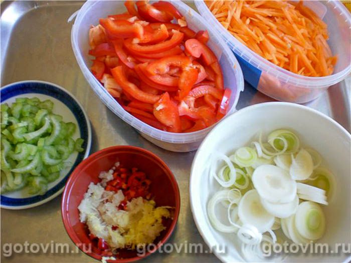 Фотографии рецепта Рыба с овощами по-китайским мотивам, 03 Рыба с овощами по-китайским мотивам, Шаг 03