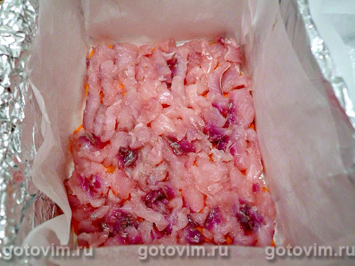 Фотографии рецепта Запеченный закусочный торт из рыбы и овощей , 02 Запеченный закусочный торт из рыбы и овощей , Шаг 02