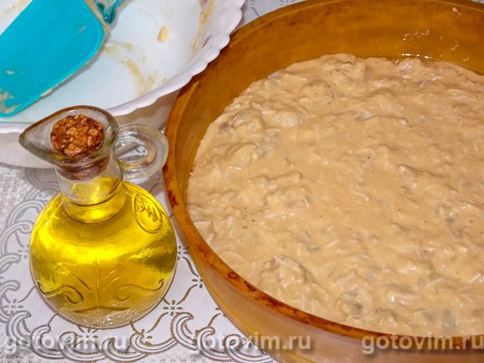 Фотографии рецепта Дрожжевой заливной пирог с рыбой, 04 Дрожжевой заливной пирог с рыбой, Шаг 04