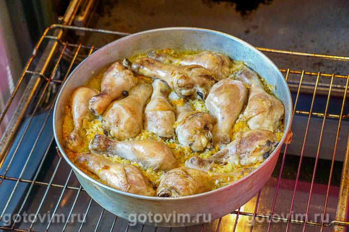 Фотографии рецепта Рис с куриными голенями в духовке, 08 Рис с куриными голенями в духовке, Шаг 08