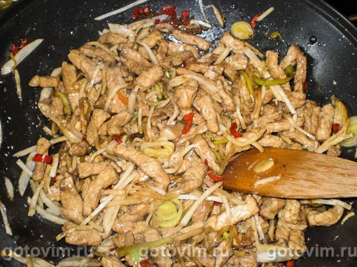 Фотографии рецепта Рисовая лапша с мясом по-китайски, 05 Рисовая лапша с мясом по-китайски, Шаг 05