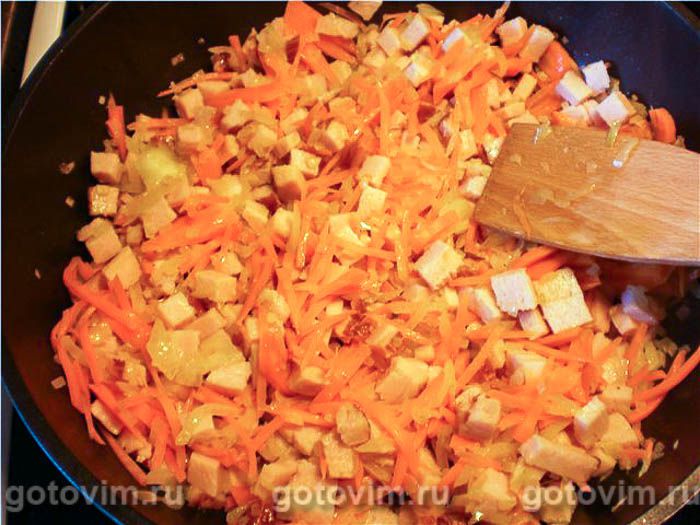 Фотографии рецепта Рис с овощами и каслером (по мотивам турецкого пилава), 03 Рис с овощами и каслером (по мотивам турецкого пилава), Шаг 03
