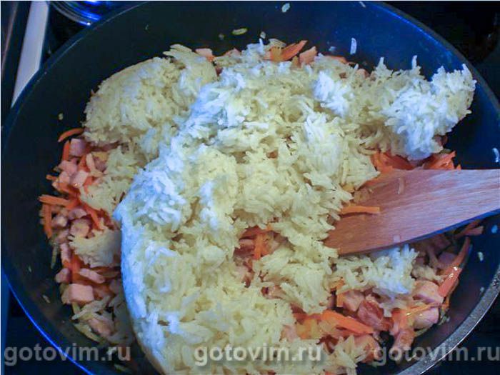 Фотографии рецепта Рис с овощами и каслером (по мотивам турецкого пилава), 05 Рис с овощами и каслером (по мотивам турецкого пилава), Шаг 05