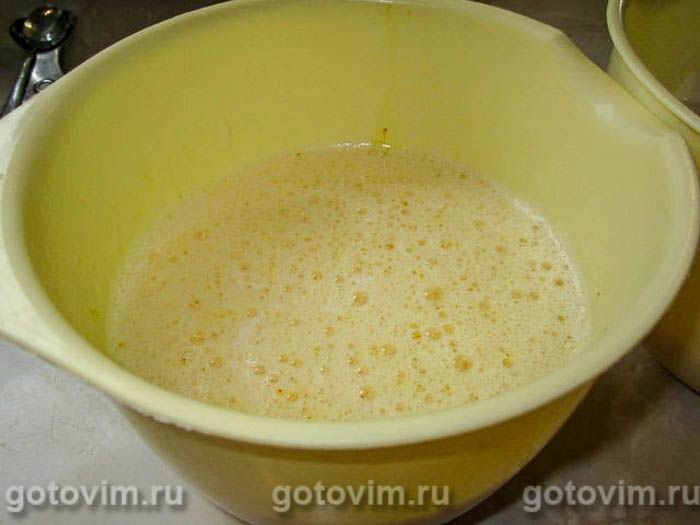 Фотографии рецепта Рисовый пудинг с шафраном и миндалем (Gotlänsk saffranspannkaka), 05 Рисовый пудинг с шафраном и миндалем (Gotlänsk saffranspannkaka), Шаг 05