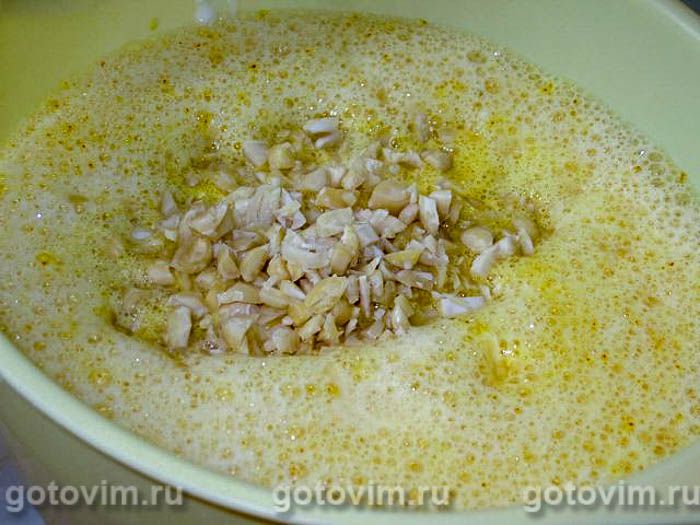 Фотографии рецепта Рисовый пудинг с шафраном и миндалем (Gotlänsk saffranspannkaka), 06 Рисовый пудинг с шафраном и миндалем (Gotlänsk saffranspannkaka), Шаг 06