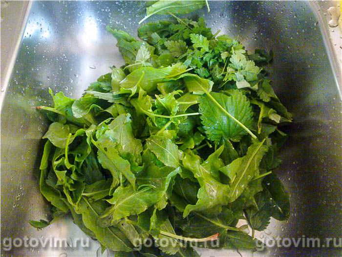 Фотографии рецепта Рисовая запеканка с крапивой и щавелем, 01 Рисовая запеканка с крапивой и щавелем, Шаг 01