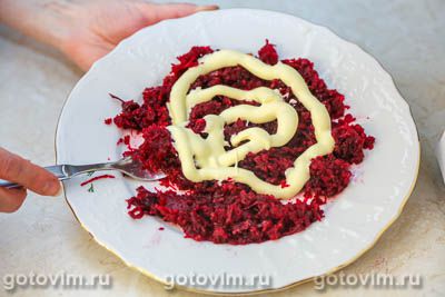 Фотографии рецепта Рулет из лаваша селедка под шубой, 03 Рулет из лаваша селедка под шубой, Шаг 03