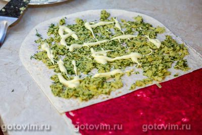 Фотографии рецепта Рулет из лаваша селедка под шубой, 05 Рулет из лаваша селедка под шубой, Шаг 05