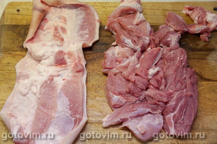 Фотографии рецепта Рулет из свиной рульки с грибной начинкой из лисичек, 03 Рулет из свиной рульки с грибной начинкой из лисичек, Шаг 03