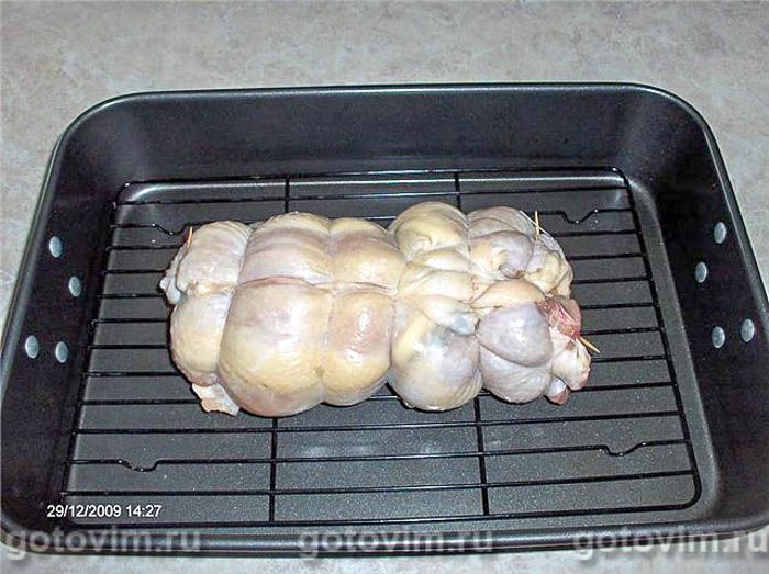 Фотографии рецепта Рулет из курицы с грибами и моцареллой, 04 Рулет из курицы с грибами и моцареллой, Шаг 04