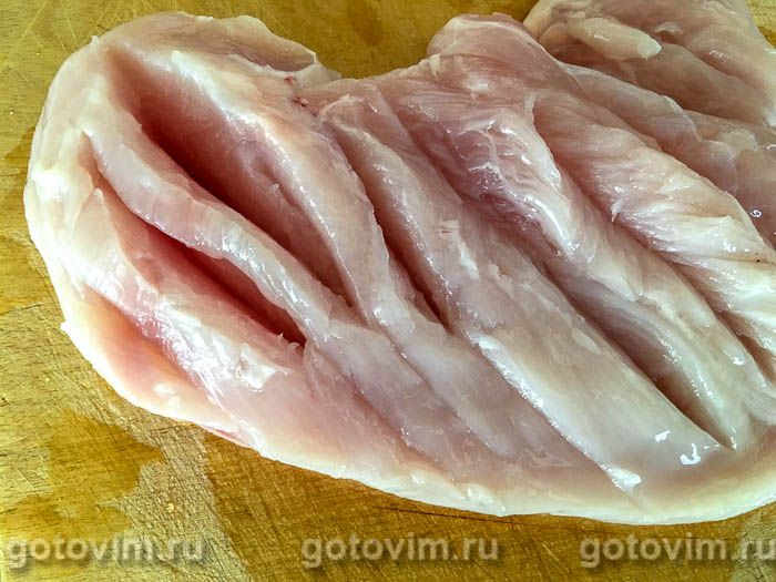 Фотографии рецепта Куриный рулет со шпинатом, 01 Куриный рулет со шпинатом, Шаг 01