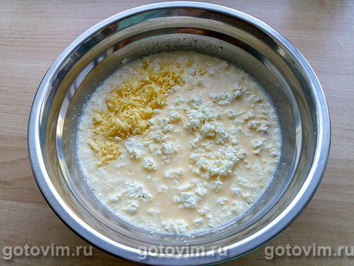 Фотографии рецепта Рваный пирог из лаваша с сыром, творогом и зеленью, 04 Рваный пирог из лаваша с сыром, творогом и зеленью, Шаг 04