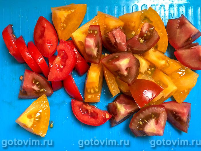 Фотографии рецепта Салат из цветной капусты с помидорами и яйцами, 03 Салат из цветной капусты с помидорами и яйцами, Шаг 03