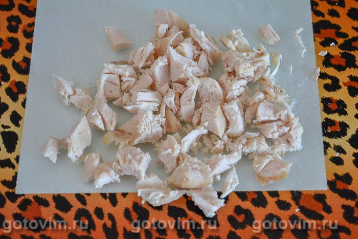 Фотографии рецепта Слоеный салат из куриной грудки с апельсинами, 03 Слоеный салат из куриной грудки с апельсинами, Шаг 03